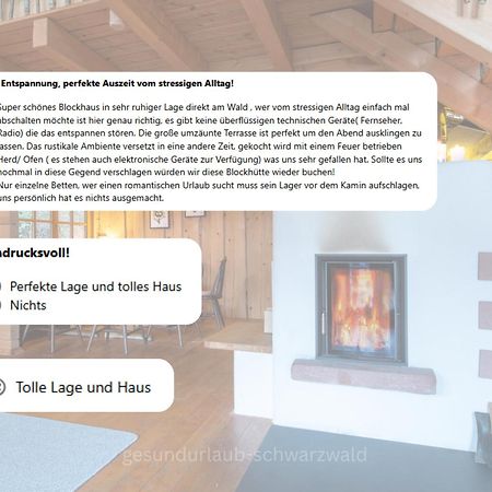 Schwarzwald Blockhaus - Sauna - Kamin - Mit Bettwaesche Und Handtuecher Schenkenzell Buitenkant foto